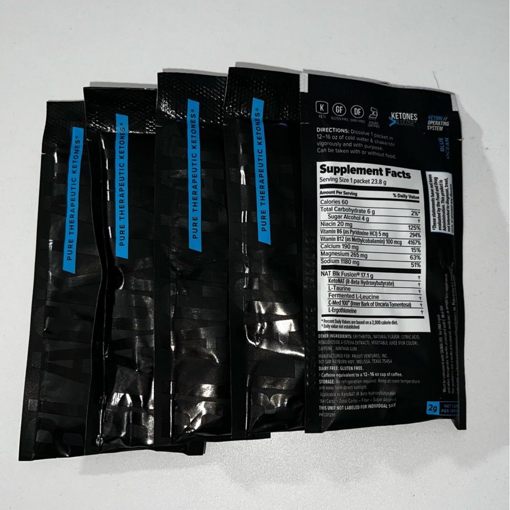 Pruvit keto/OS black label blue ocean charged